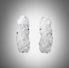 Multifaceted Rock Crystal Sconces by Phoenix