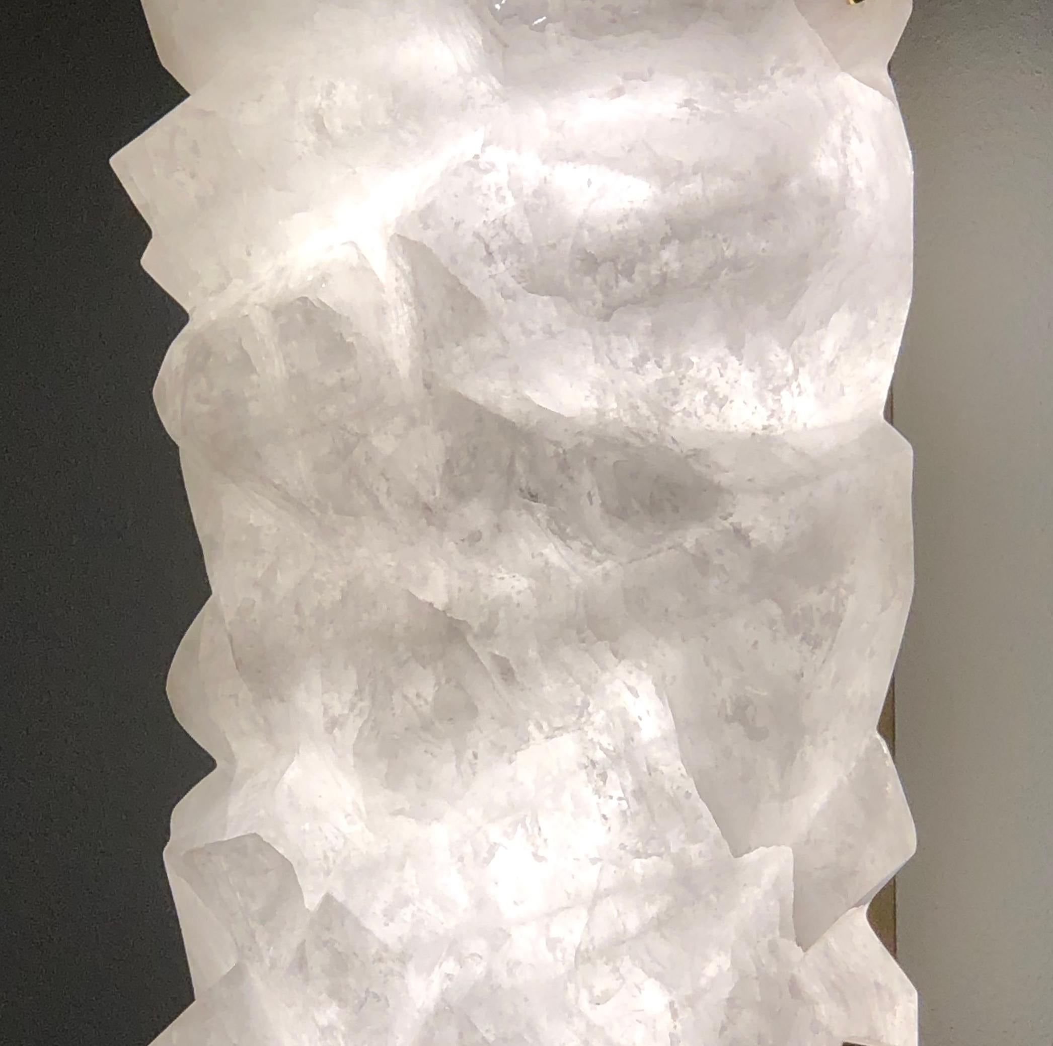 Multifaceted Rock Crystal Sconces by Phoenix In Excellent Condition For Sale In New York, NY