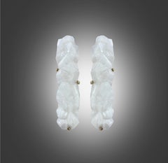 Multifaceted Rock Crystal Sconces by Phoenix