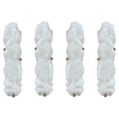 Group of Four Multifaceted Rock Crystal Sconces by Phoenix