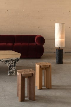 Multiflora Tabouret contemporain en noyer