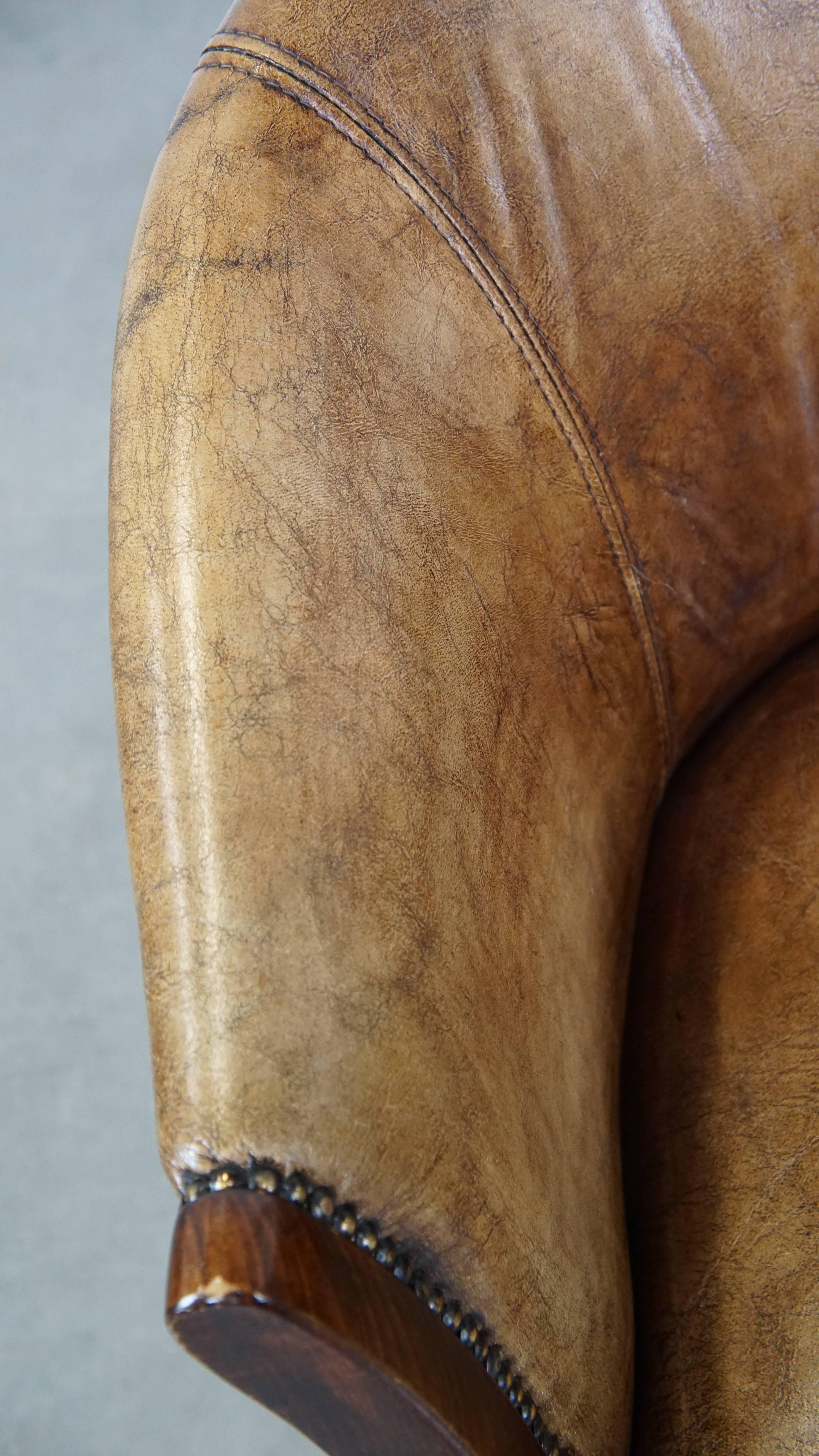 Multifunctional cowhide tub chair/side chair For Sale 1