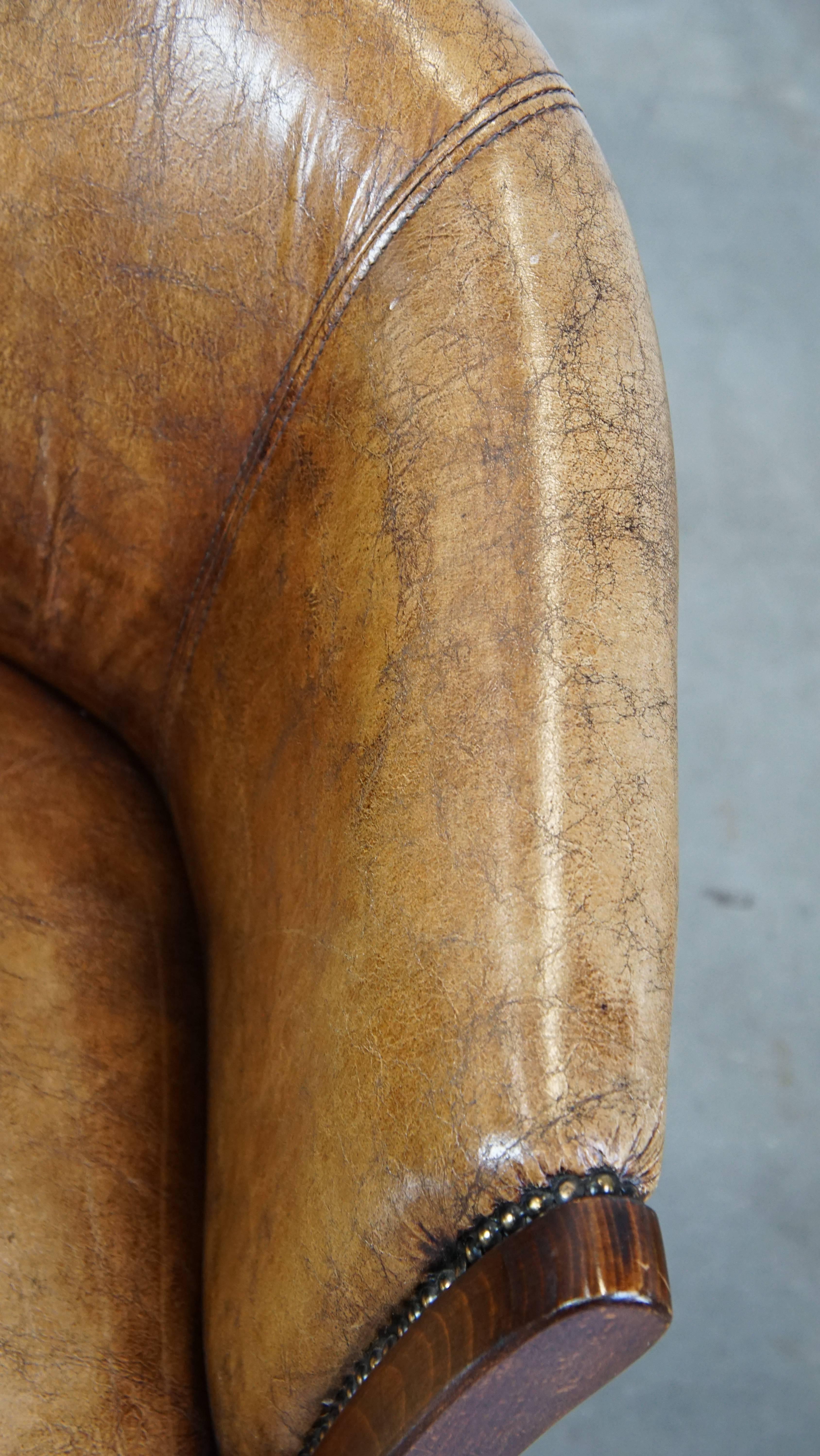 Multifunctional cowhide tub chair/side chair For Sale 2