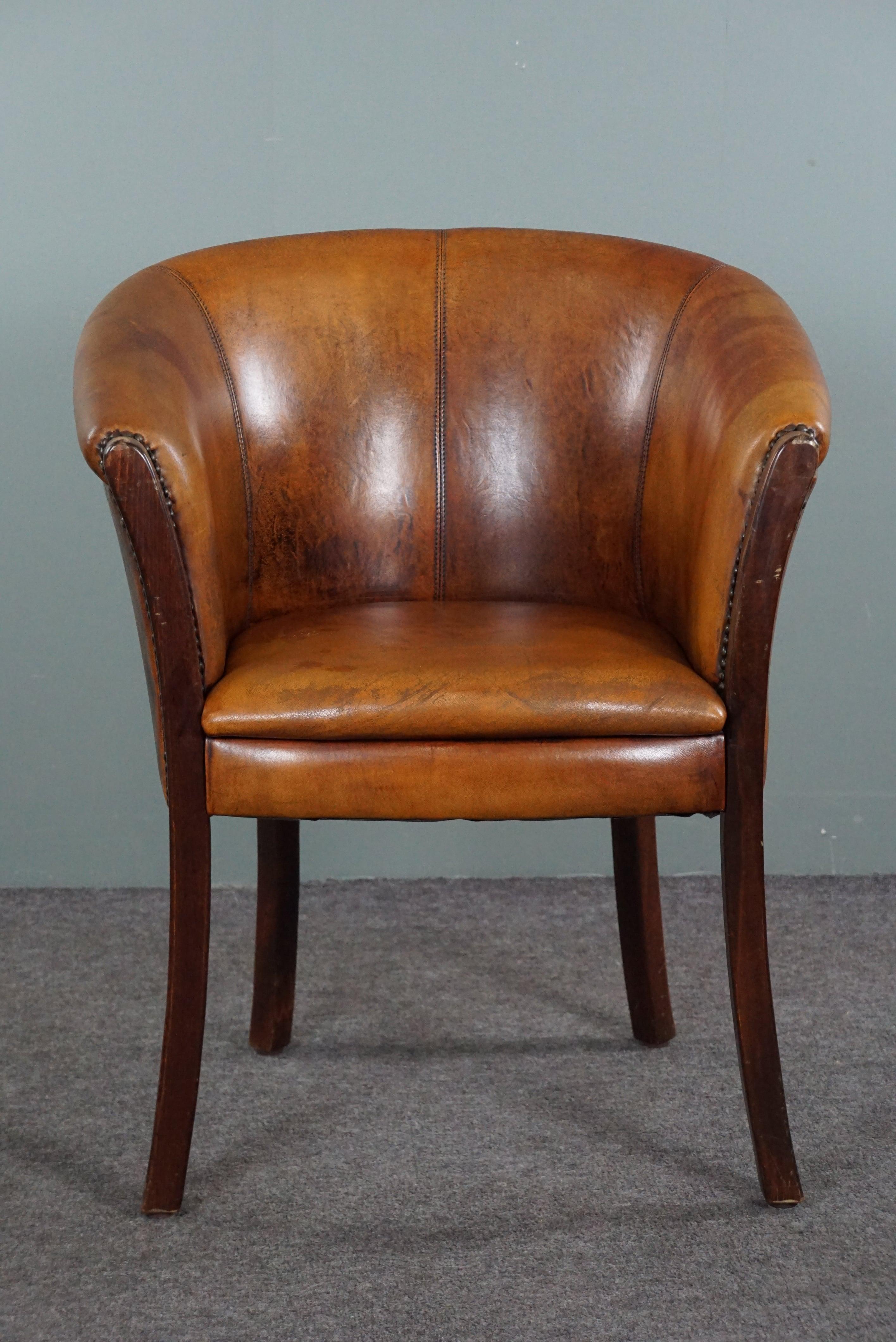 Dutch Multifunctional sheepskin side chair/tubchair For Sale