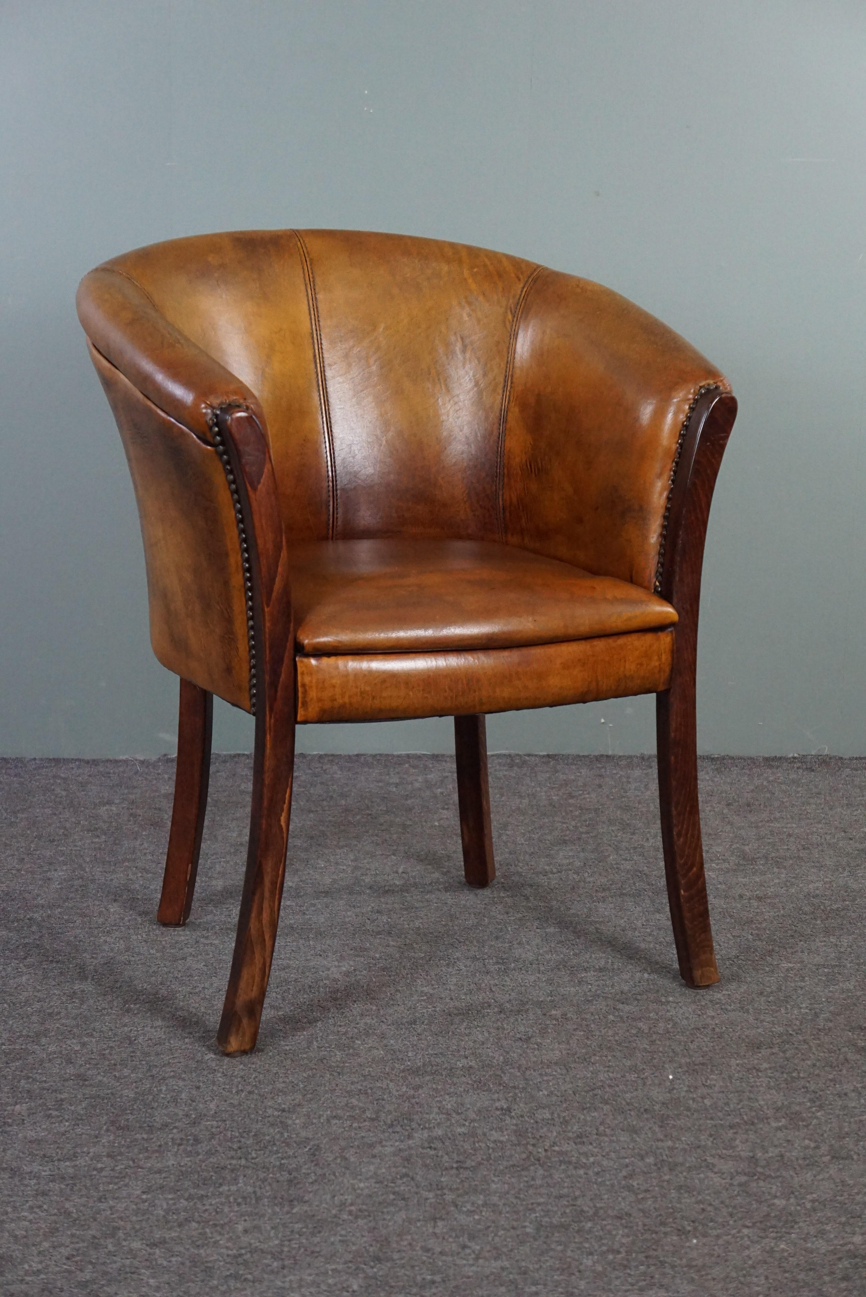 Dutch Multifunctional sheepskin tubchair, side chair For Sale