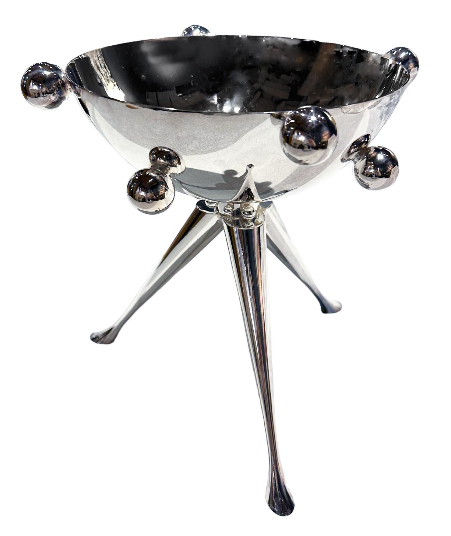 Modern Multifunctional Silver Vessel, Sculptural Object by Raju Peddada - 