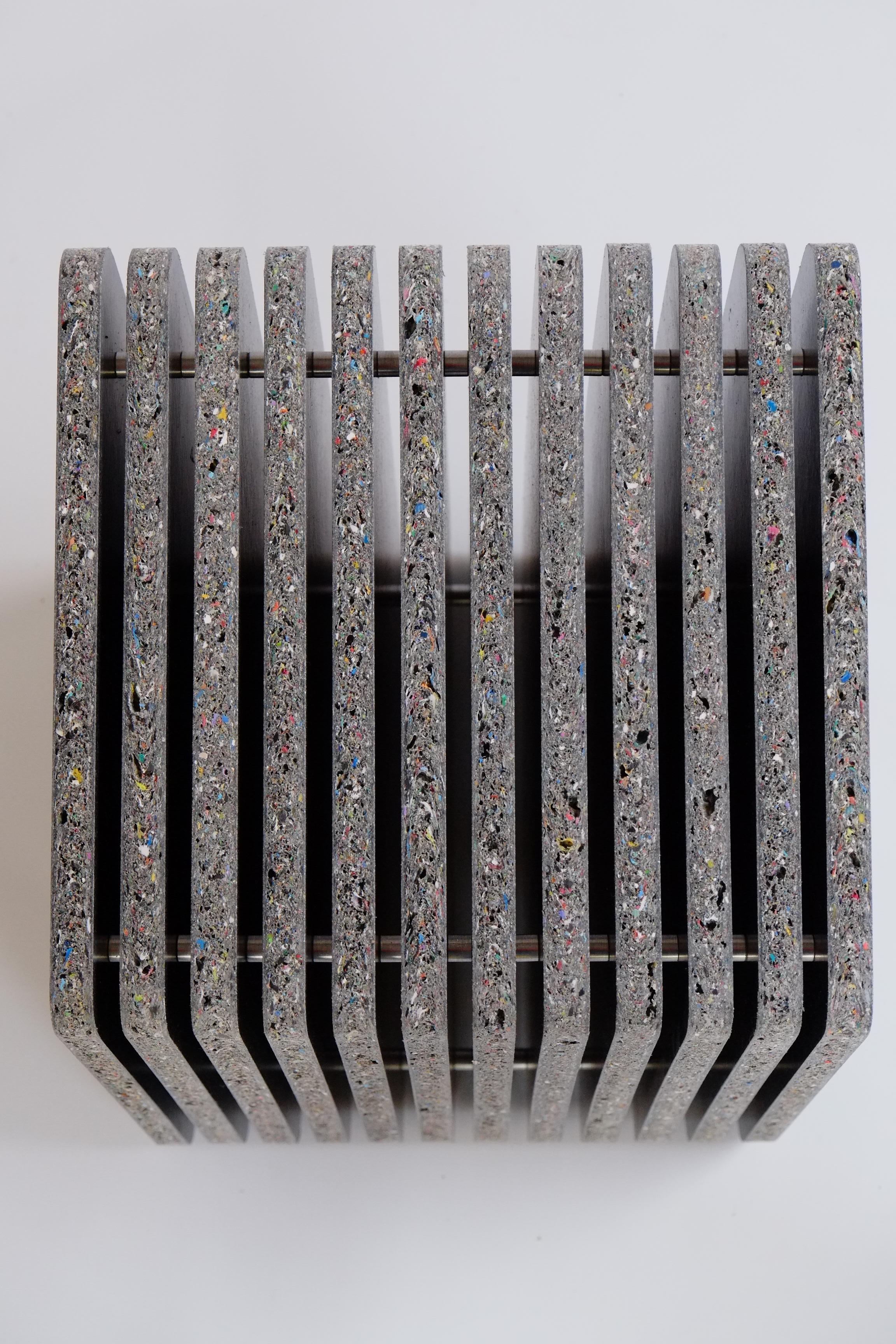 Inside / Outside Jää Cube Side Table / Seat - Recycled Plastic - Pair Available In New Condition For Sale In Leicester, GB