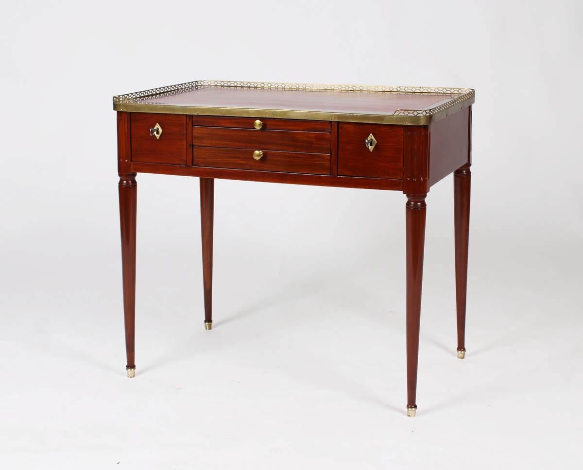 German Multifunctional Table, Dressing, Chess, Writing Desk, Mahogany, 19th Century