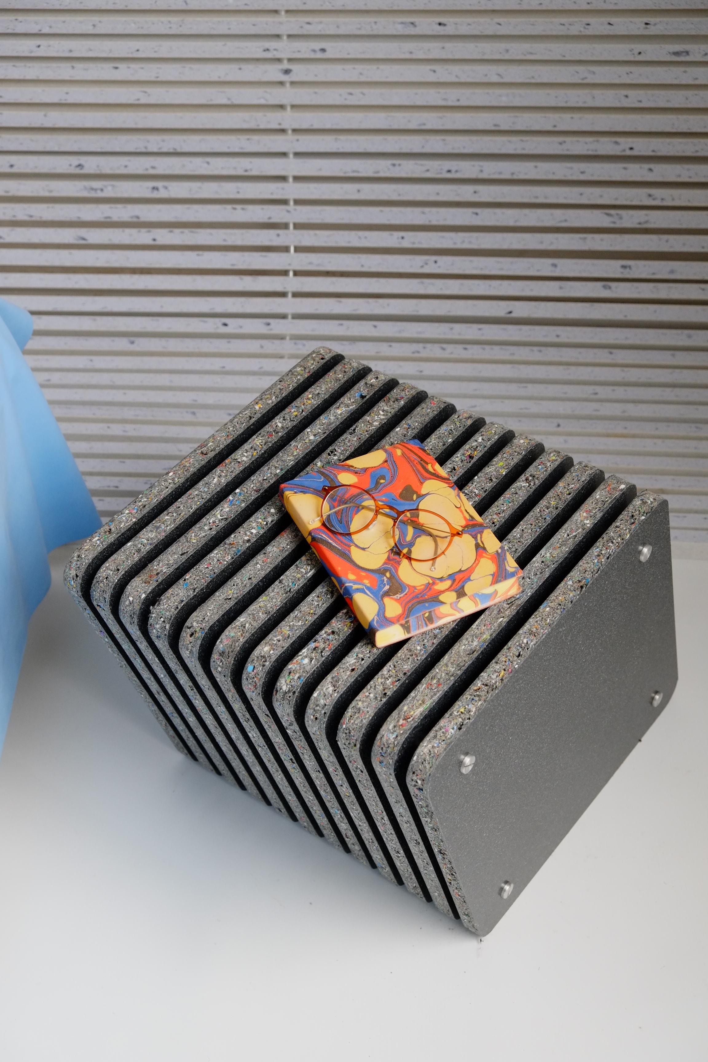 Inside / Outside Jää Cube Side Table / Seat - Recycled Plastic - Pair Available For Sale 4