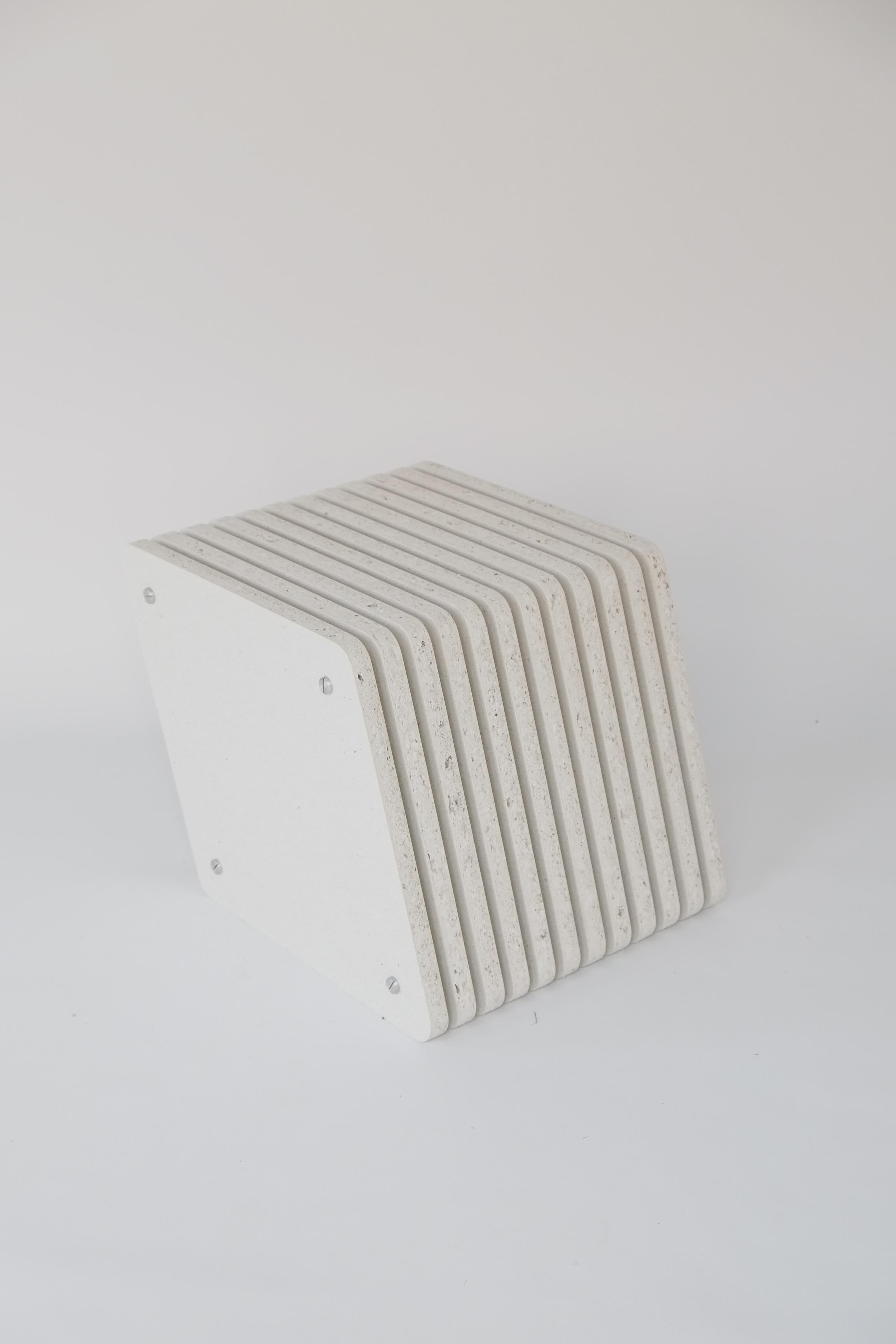 Aluminum Inside / Outside Jää Cube Side Table / Seat - Recycled Plastic - Pair Available For Sale