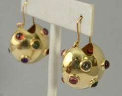 Multigem Circle Hoop Earrings