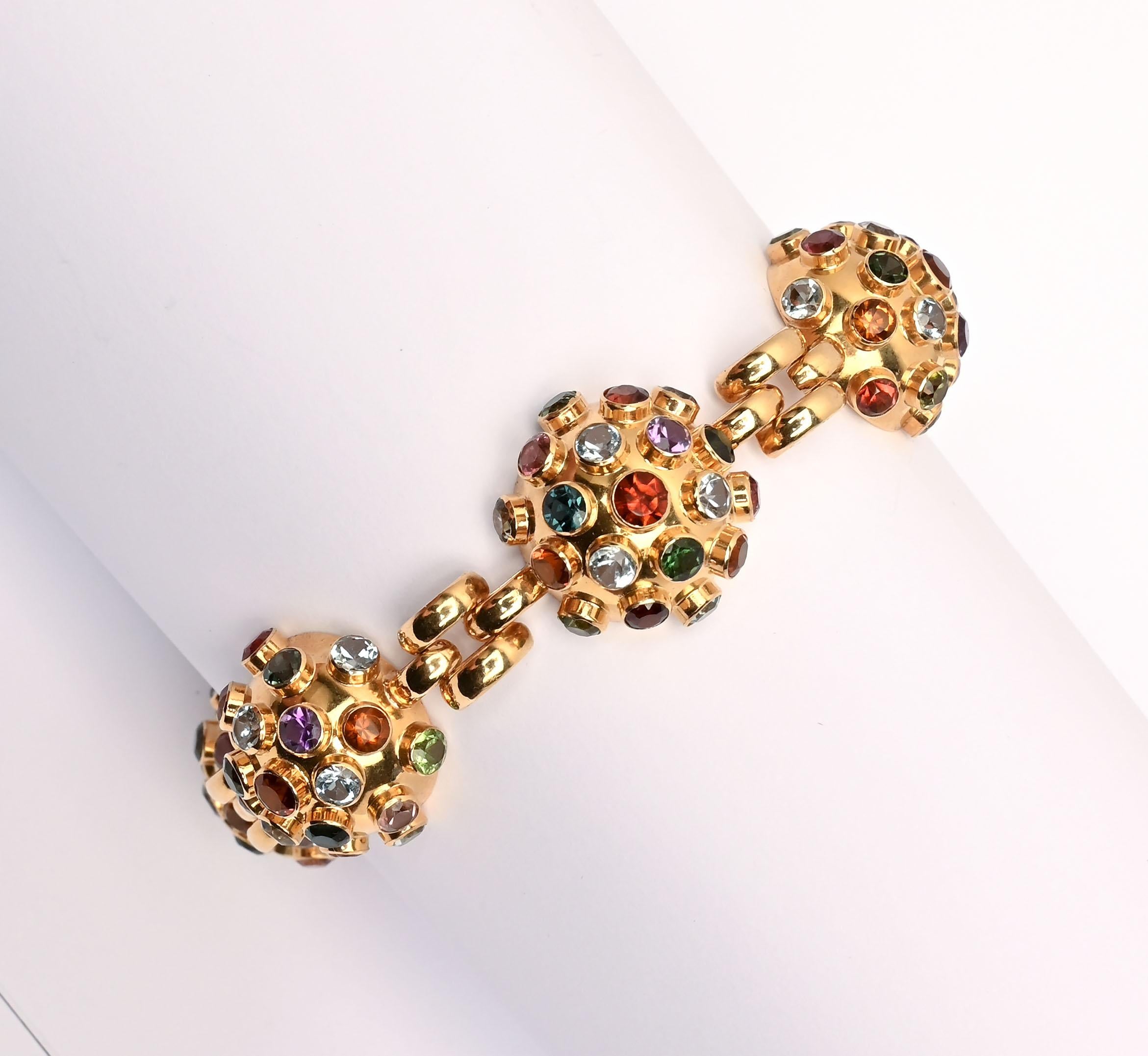 Retro Multigem Sputnik Bracelet
