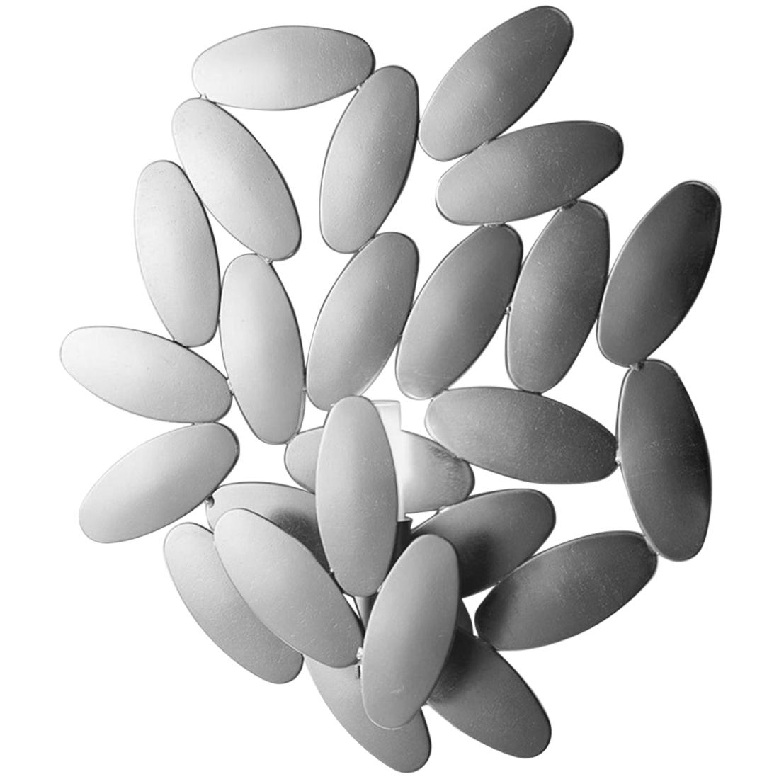 Multileaves Silver Wall Lamp For Sale