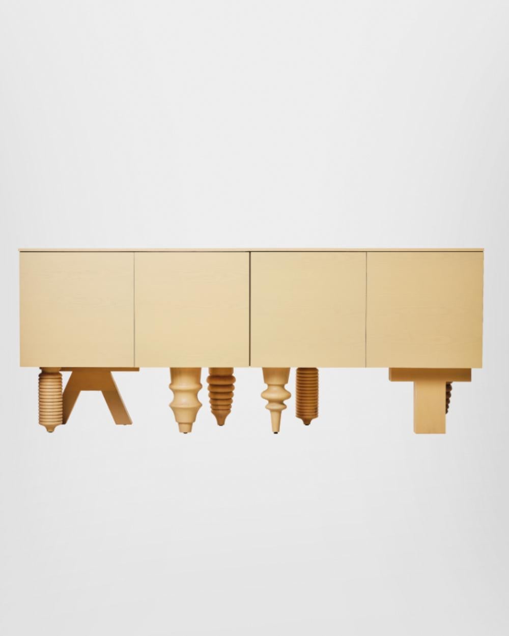 Wood MULTILEG CABINET in Ash by Jaime Hayon for BD Barcelona For Sale