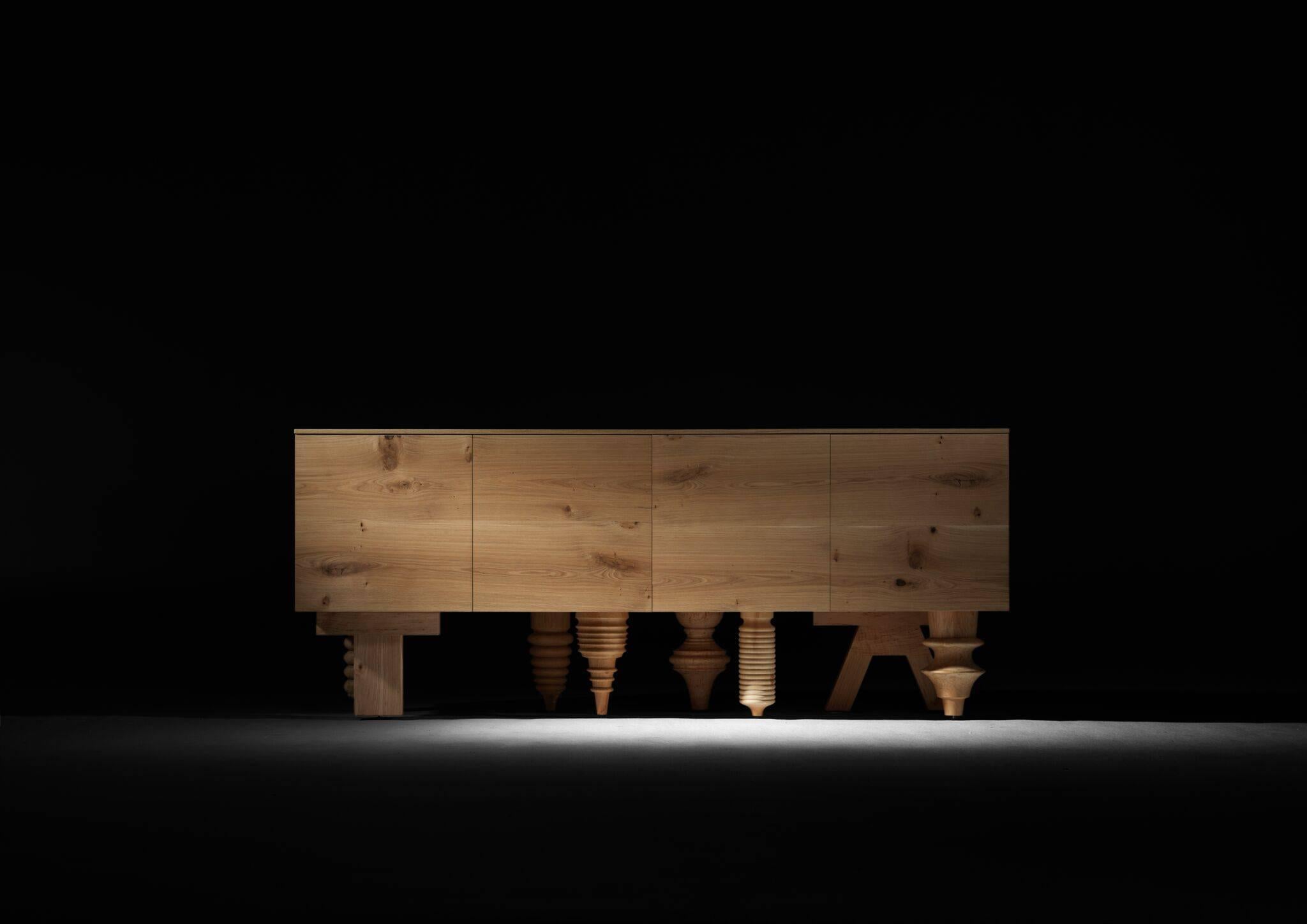 Modern Multileg Walnut Cabinet by Jaime Hayon for BD Barcelona Design