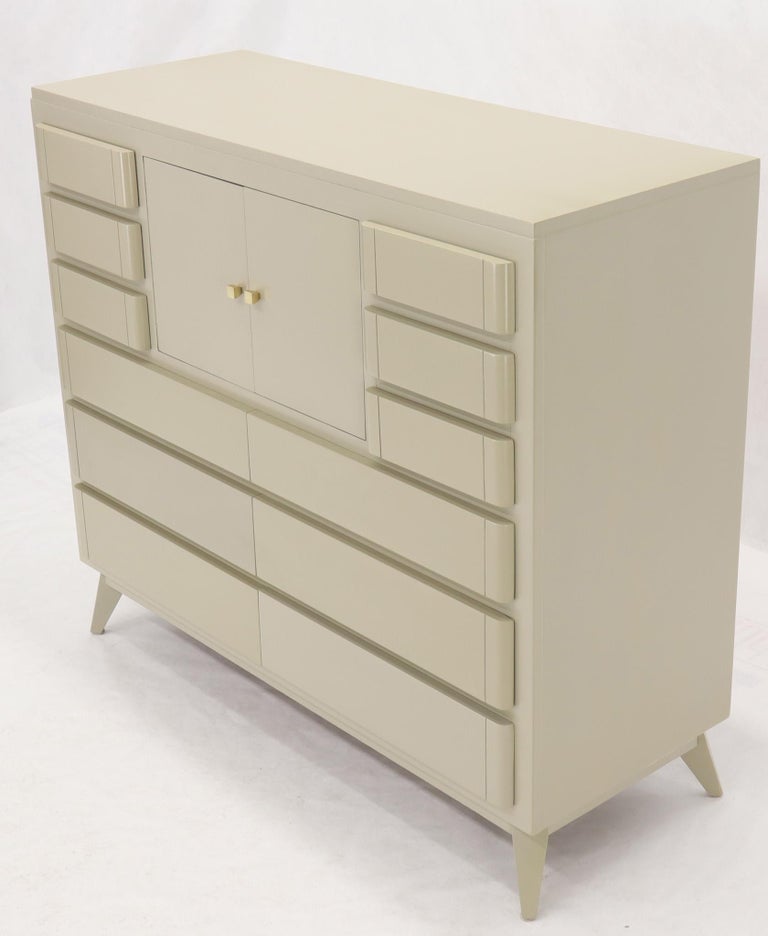 Multiple 12 Drawers Two Door Compartment Cube Shape High Wide