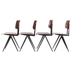 Multiple Galvanitas Industrial Plywood Chairs S16, Netherlands for Elizabeth