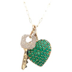 Used Multiple gold diamonds pendant necklace