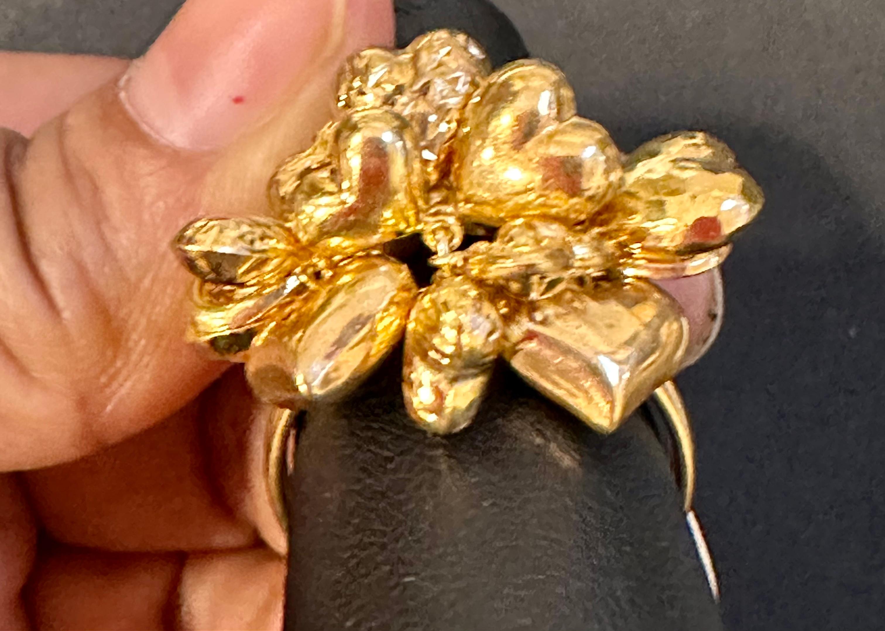 Multiple  Bague flottante en or jaune 14 carats 4,1 gm avec breloque en forme de cœur, taille 5,5 en vente 6