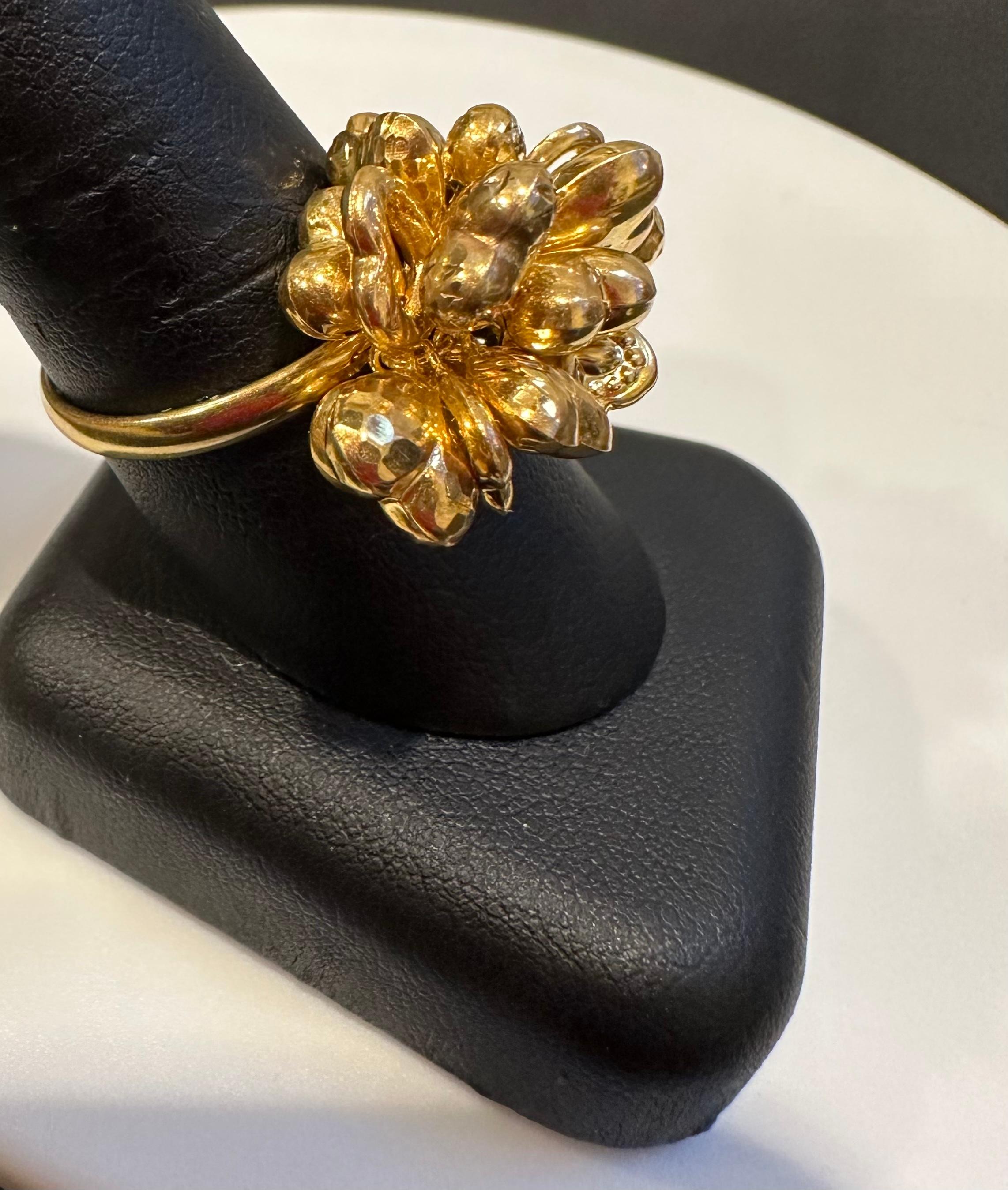 Multiple  Bague flottante en or jaune 14 carats 4,1 gm avec breloque en forme de cœur, taille 5,5 en vente 8
