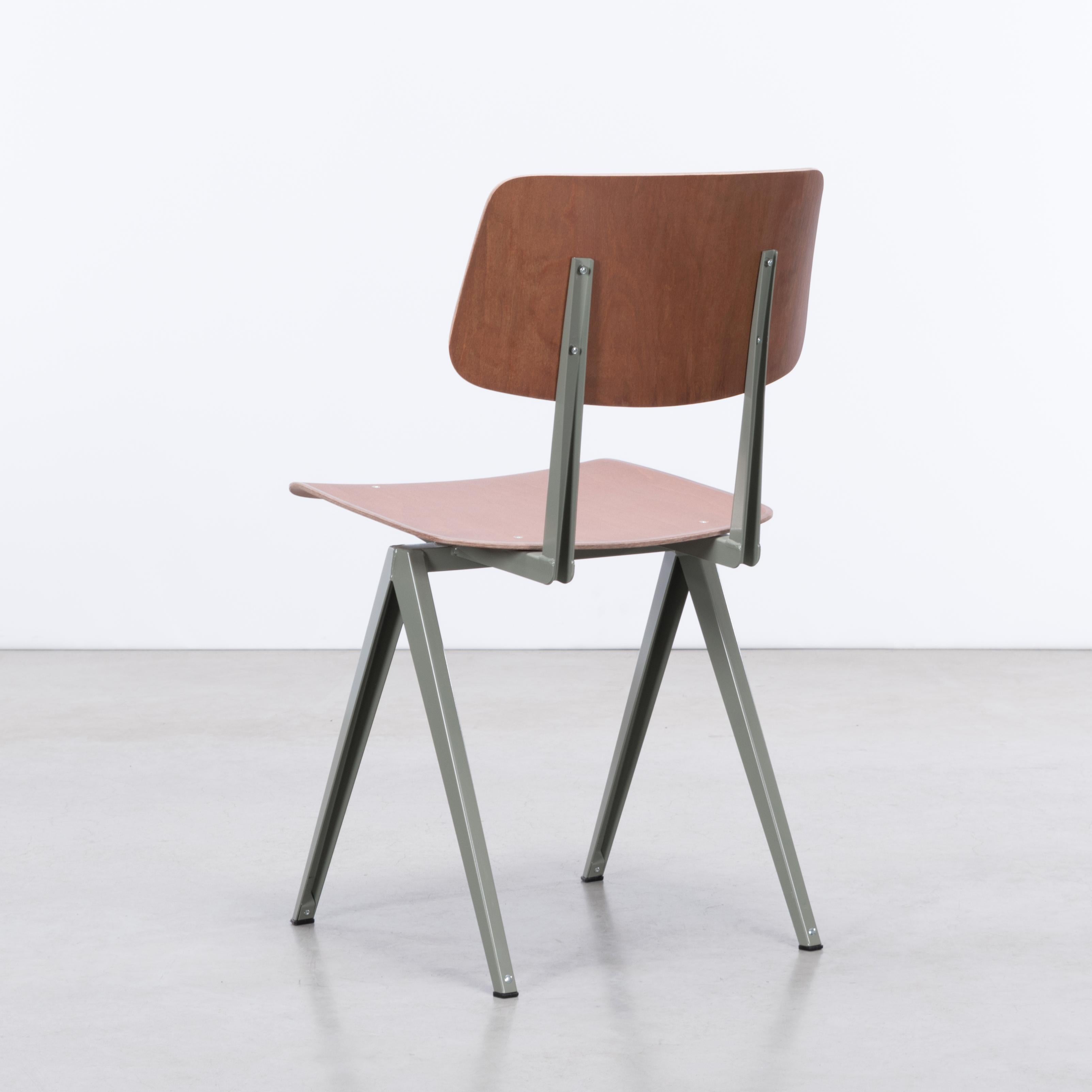 Plywood Multiple Industrial Galvanitas S16 Dining Chairs in Various Colors, Netherlands For Sale