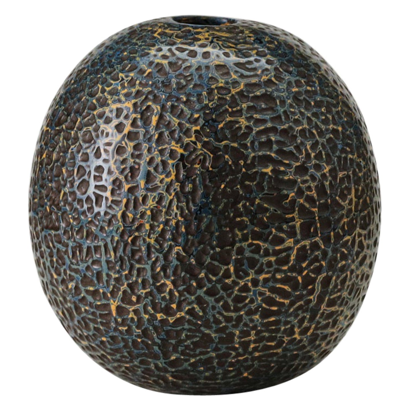 Petit vase Husk texturé en laque Urushi à plusieurs couches par Alexander Lamont