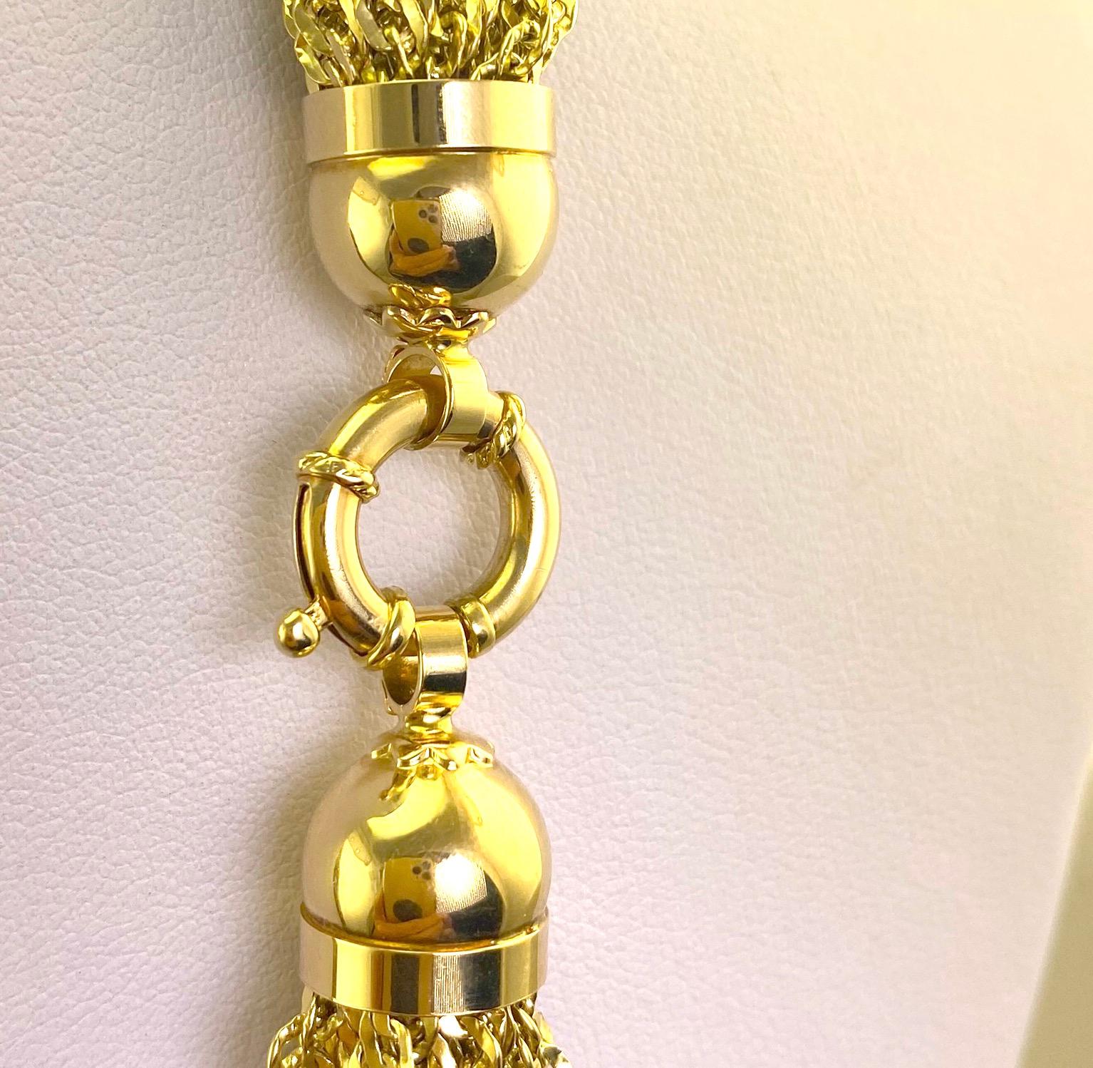 Multiple strand of 14k YG chain necklace 22 inches 42.2 grams
