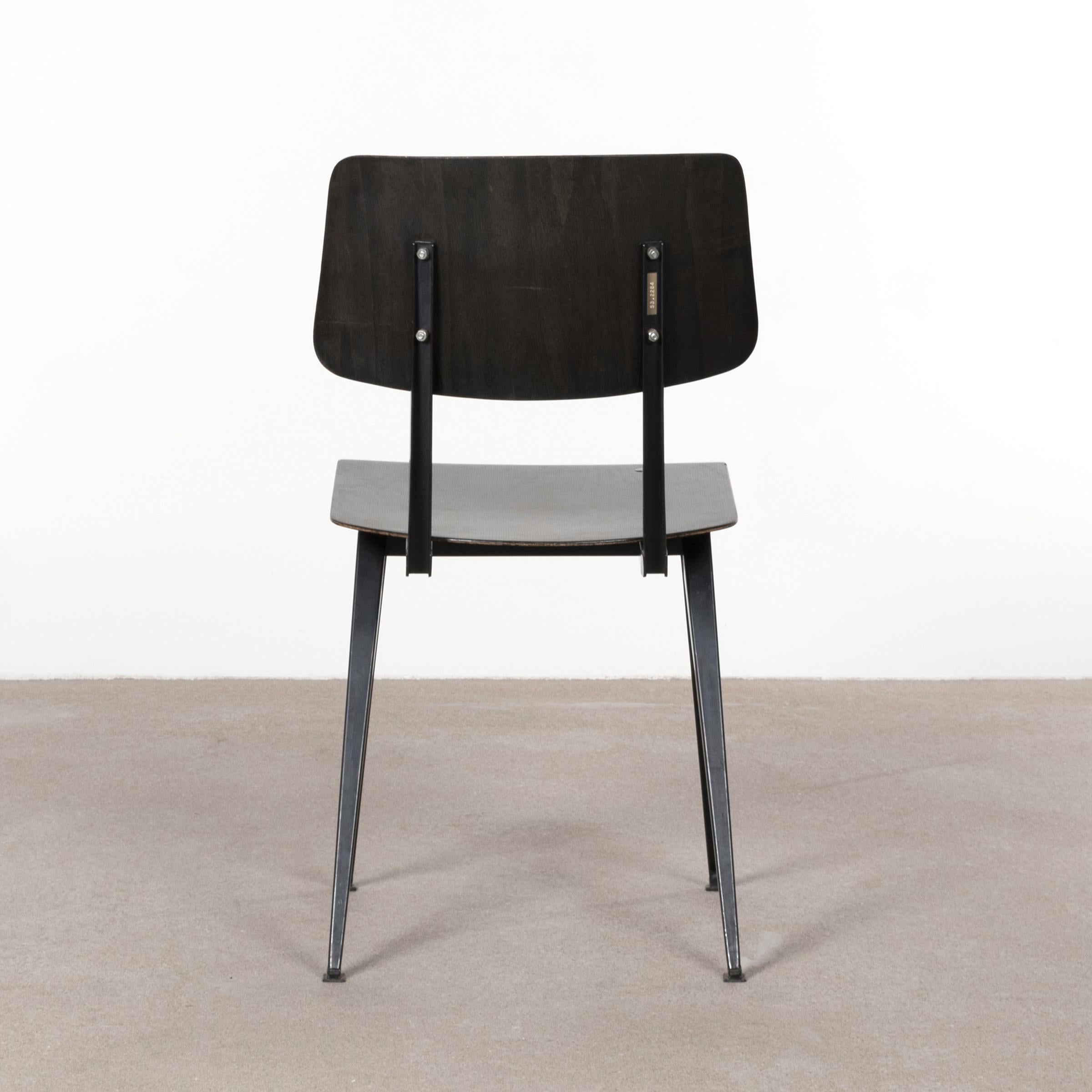 Multiple vintage Galvanitas Plywood Chairs S16 dark ebony, Netherlands 6