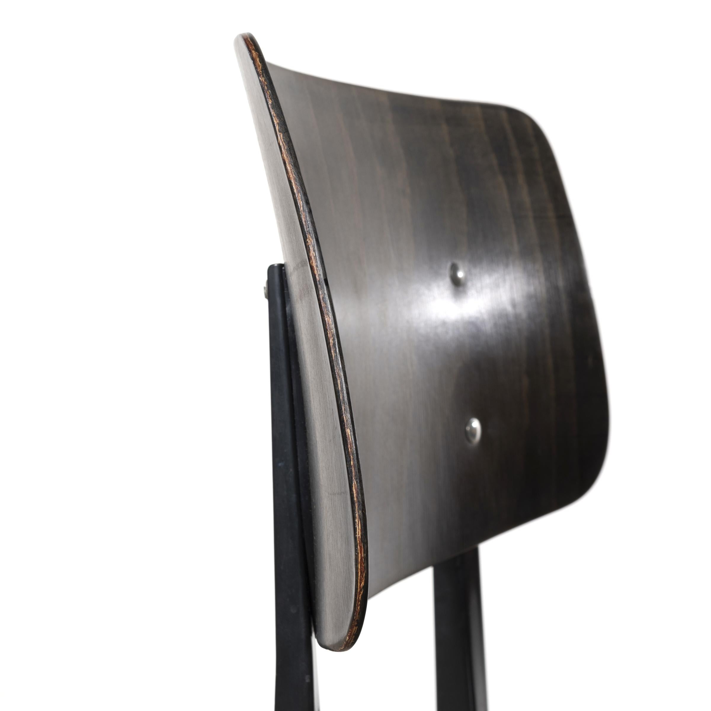 Multiple vintage Galvanitas Plywood Chairs S16 dark ebony, Netherlands 10