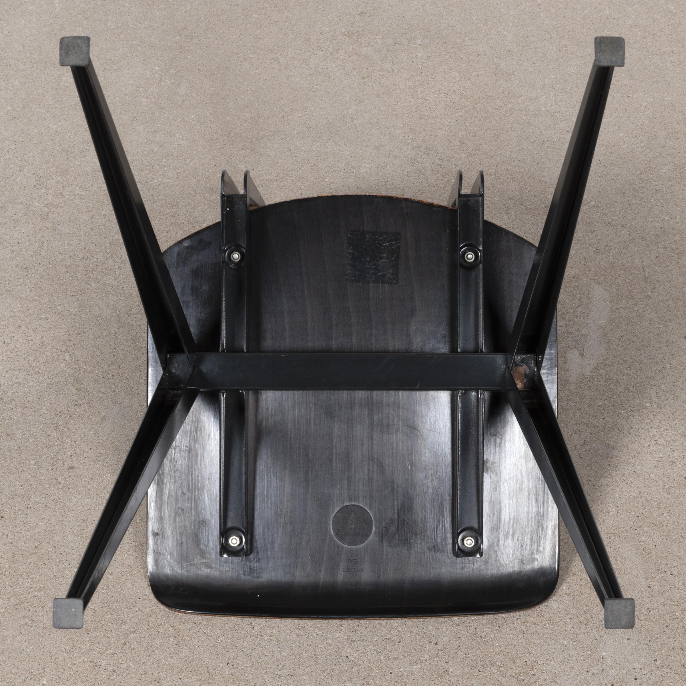 Multiple vintage Galvanitas Plywood Chairs S16 dark ebony, Netherlands 13