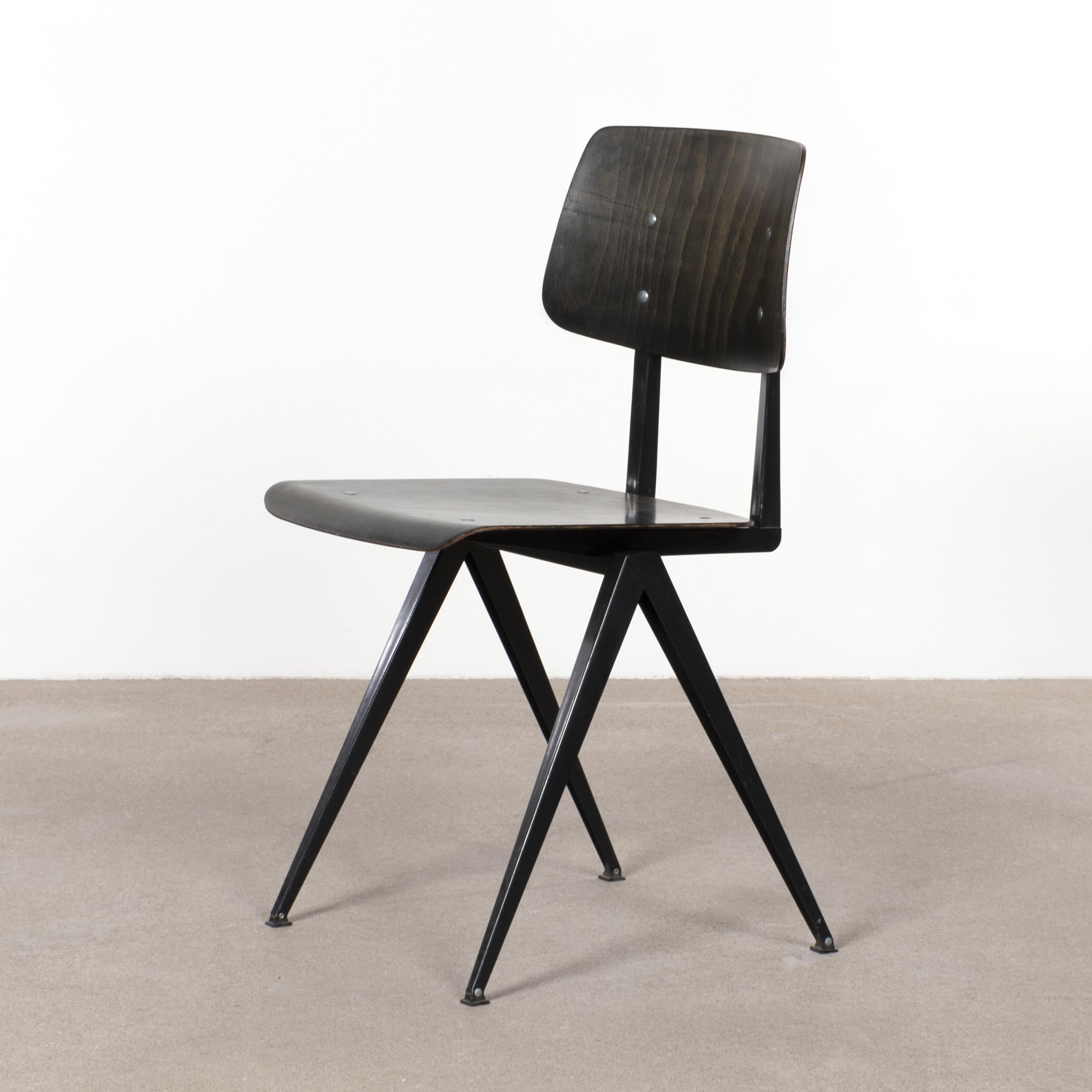 Multiple vintage Galvanitas Plywood Chairs S16 dark ebony, Netherlands 3