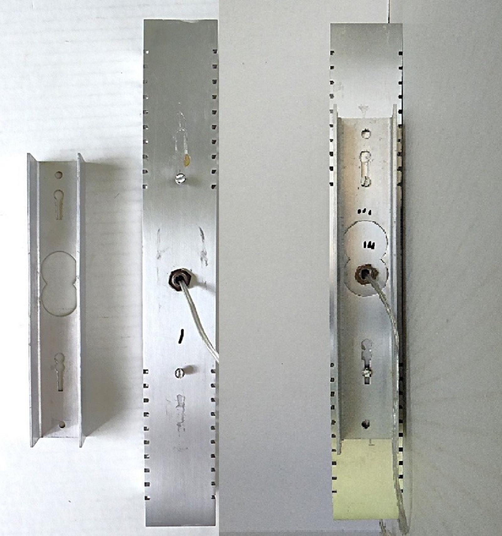 Multiples 1960s Minimalist Space Modern Aluminum European Sconces - 3 available For Sale 8