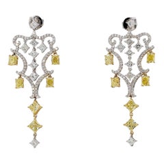 Orecchini Chandellier Pushback in oro giallo 18 carati Multishape