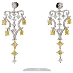Orecchini Chandellier Pushback in oro giallo 18 carati Multishape