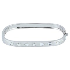 Multishaped Rose Cut Diamanten Cushion Shaped Armreif Set in 18K Weißgold