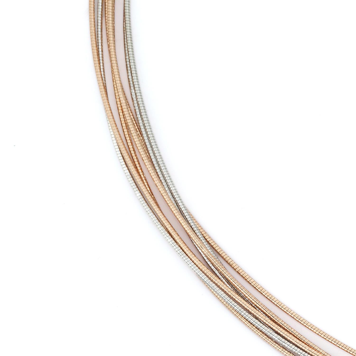 Modernista Collana a catena a più fili con girocollo per regalo alla madre in argento 925 in vendita