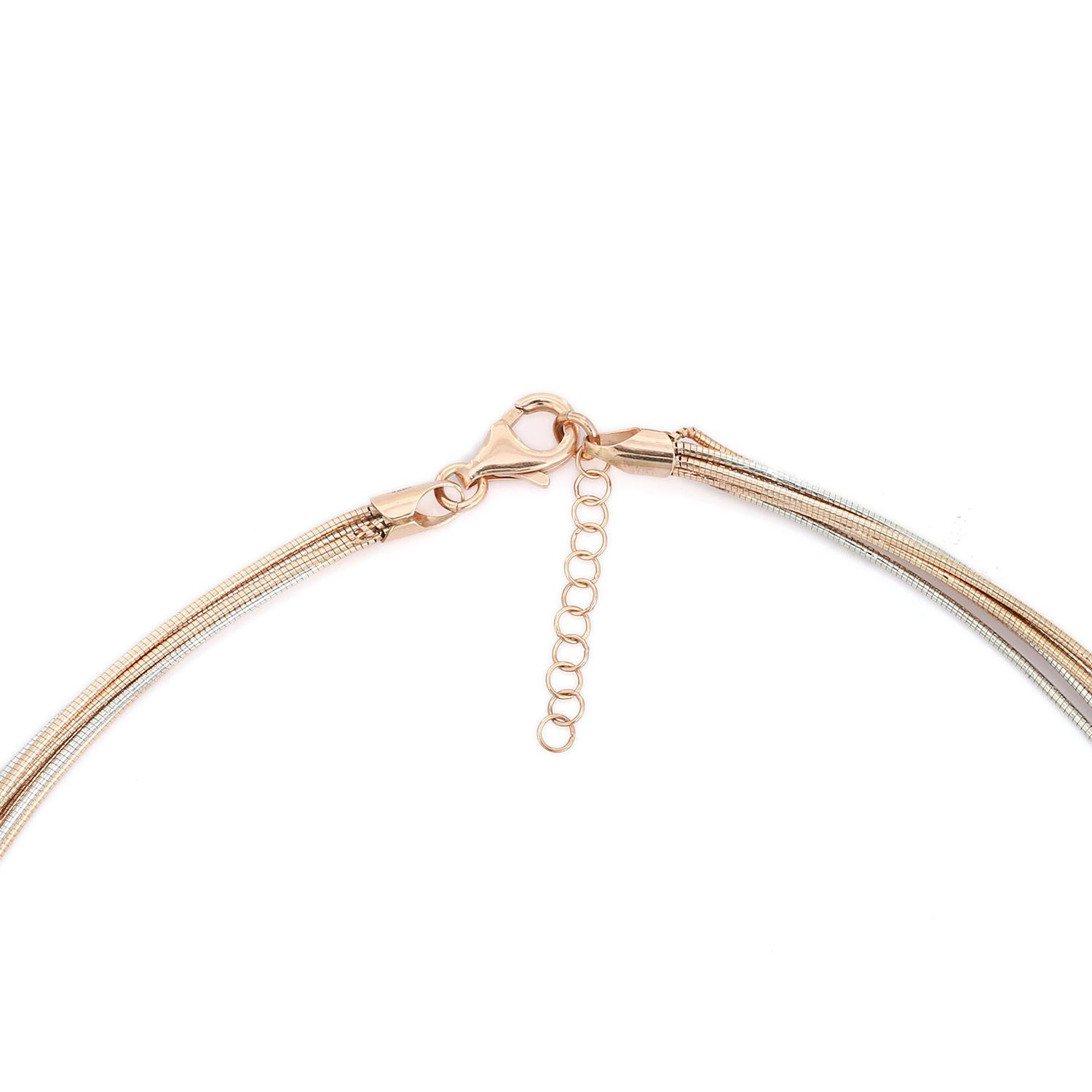 Collana a catena a più fili con girocollo per regalo alla madre in argento 925 in vendita 2
