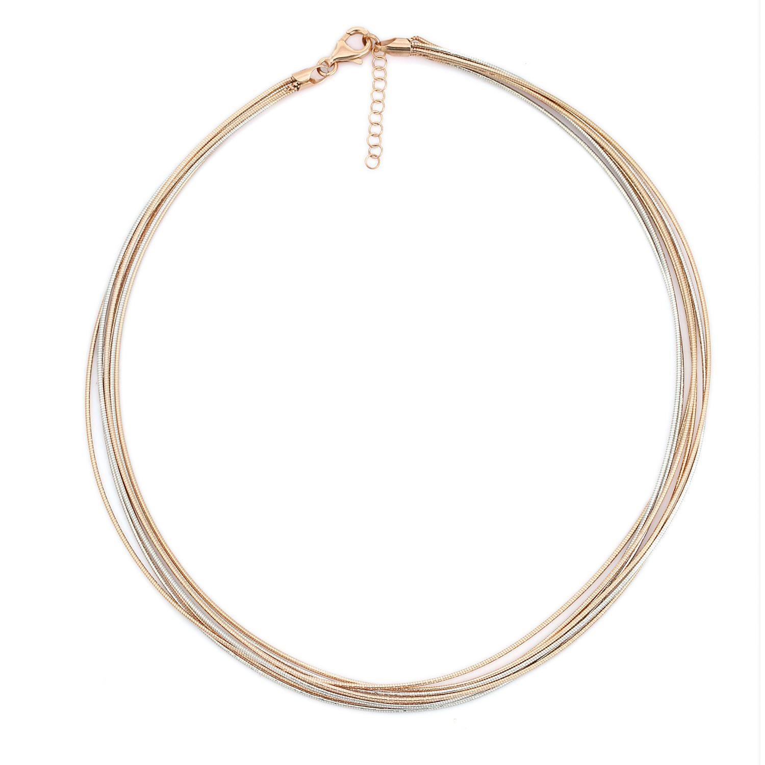 Collana a catena a più fili con girocollo per regalo alla madre in argento 925 in vendita 3