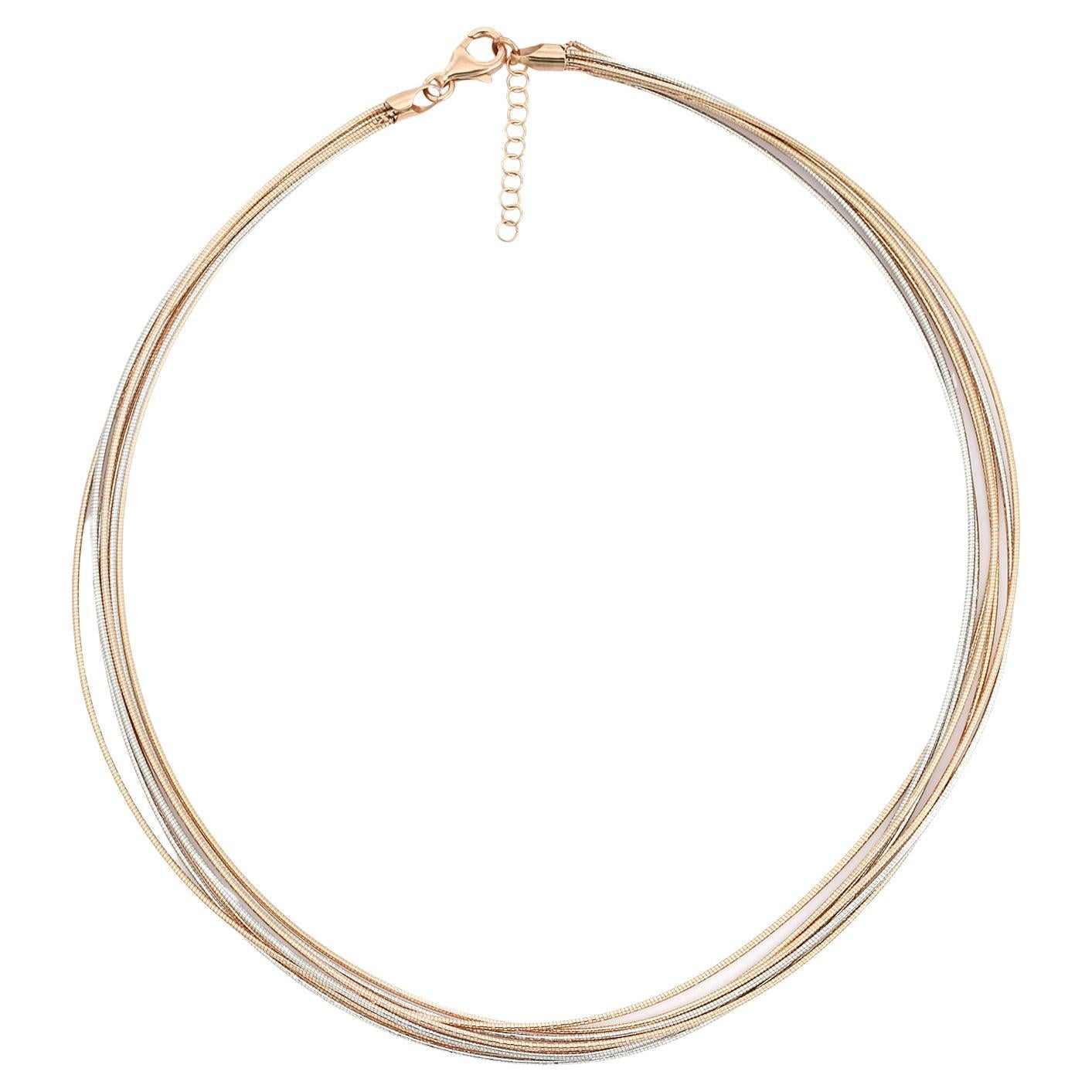Collana a catena a più fili con girocollo per regalo alla madre in argento 925 in vendita