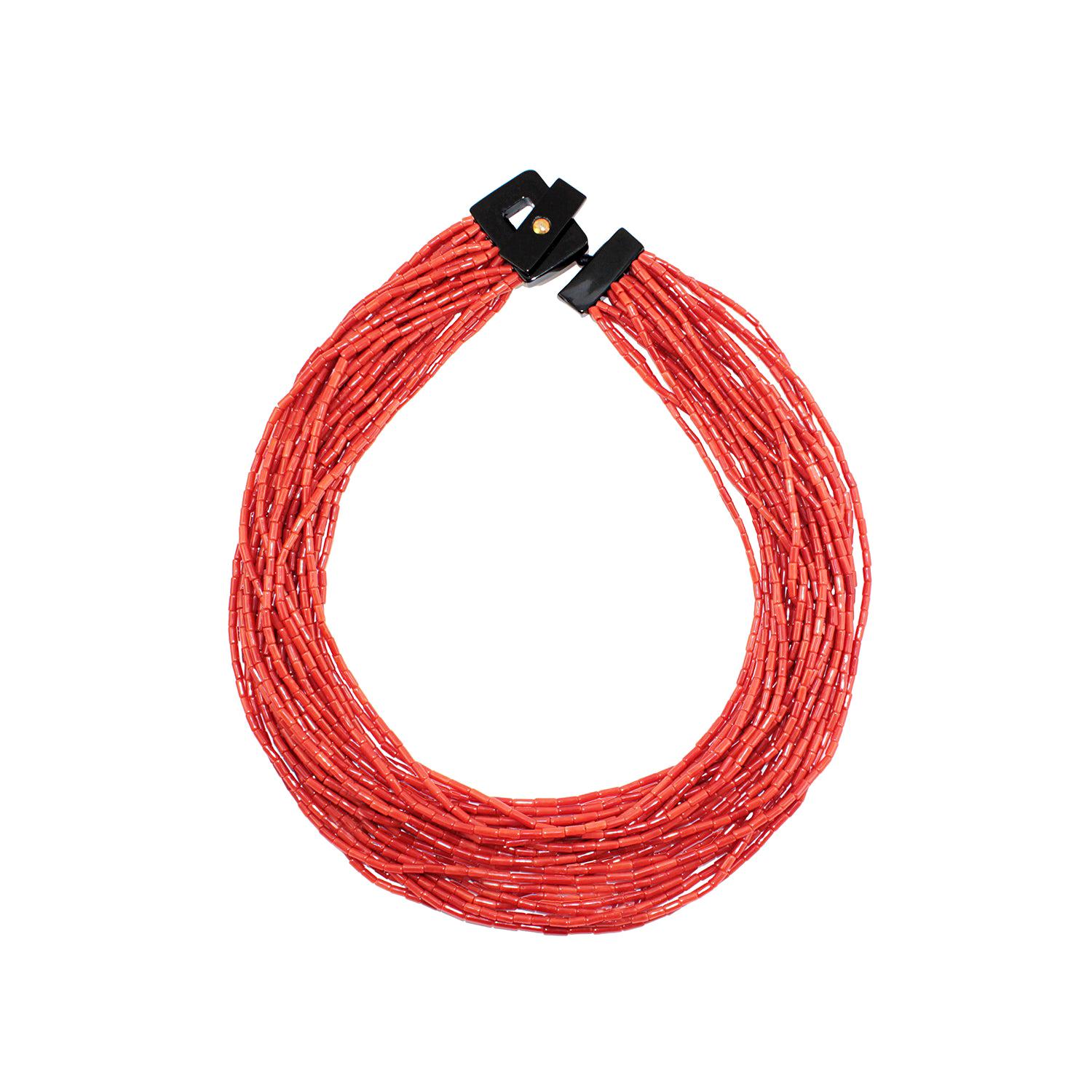 Multistrand Coral Necklace For Sale