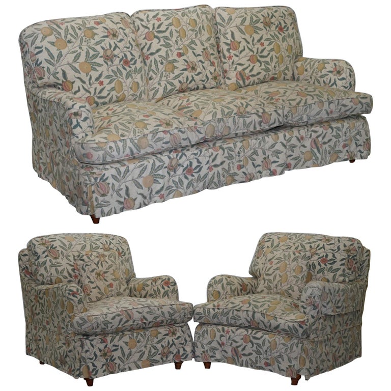 Multiyork Howard Sofa and Pair of Armchairs Suite Floral Upholstery at  1stDibs