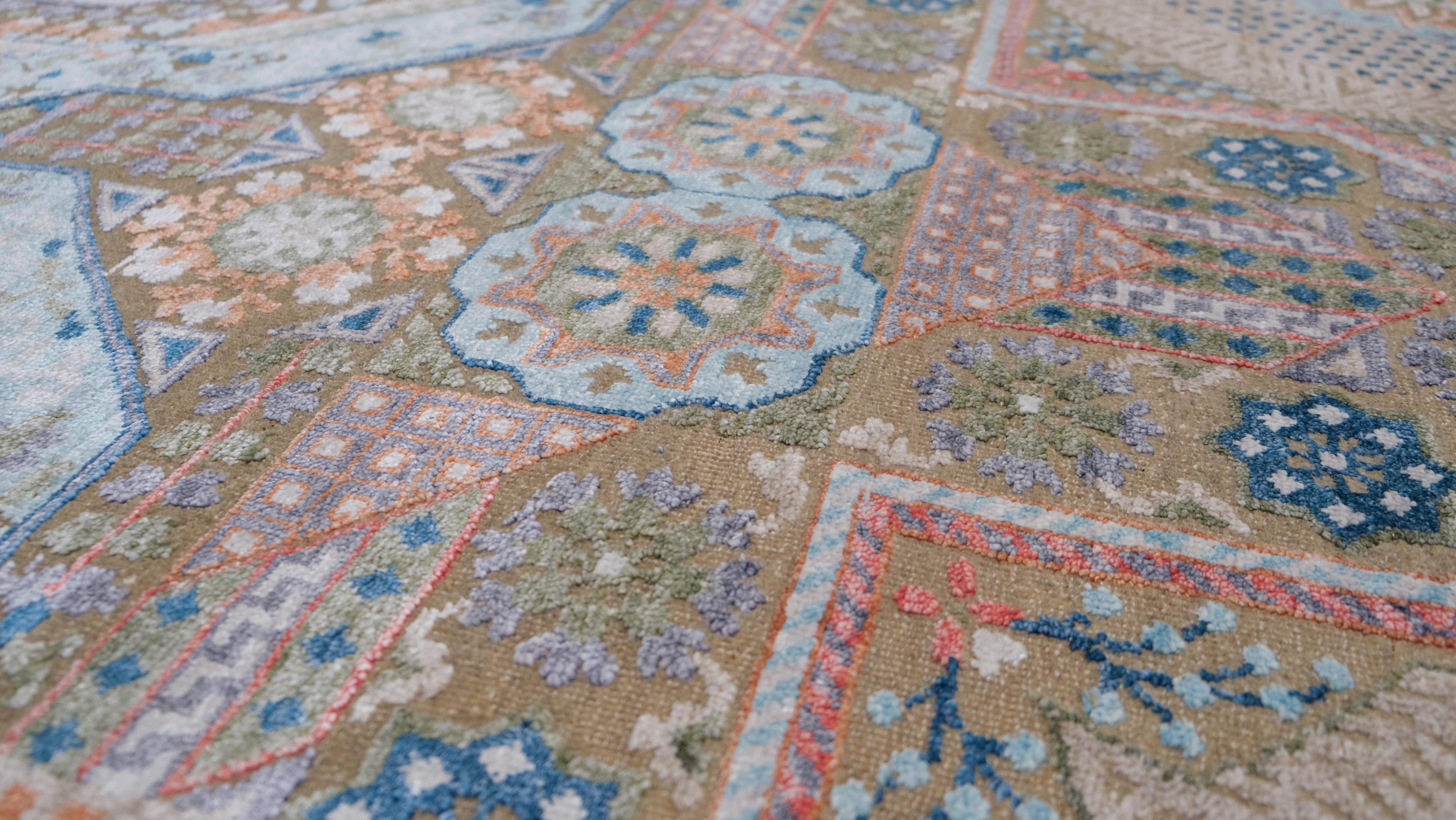 Mumluk Distressed Bunt Wollteppich 7'9''x10' im Used-Look (Asiatisch) im Angebot