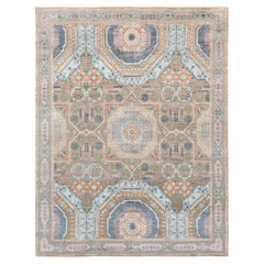 Mumluk Alfombra de lana de colores envejecida 7'9''x10'
