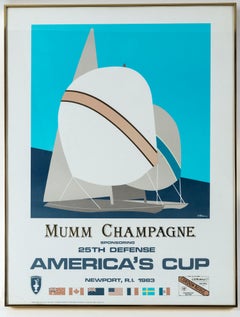 Mumm Champagne America's Cup Poster, Newport, Rhode Island, 1983