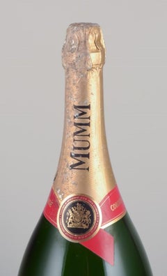 Mumm, France. Decorative Mathusalem champagne bottle made of glass. 6 liters