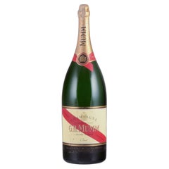 Mumm, France. Decorative Mathusalem champagne bottle made of glass. 6 liters