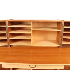 Mummenthaler and Meier Teak 'Magic Box' Fold Out Secretary Desk and Cabinet