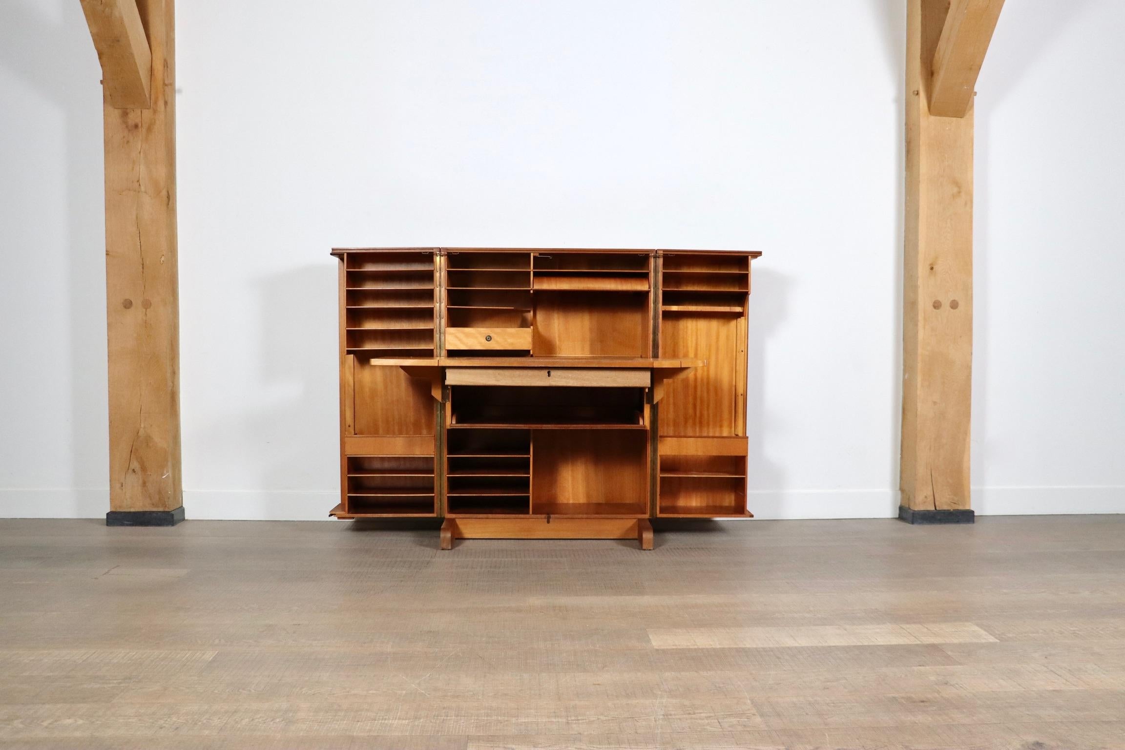 Mid-20th Century Mummenthaler & Meier Magic Box Writing Desk In Teak, Switzerland 1950