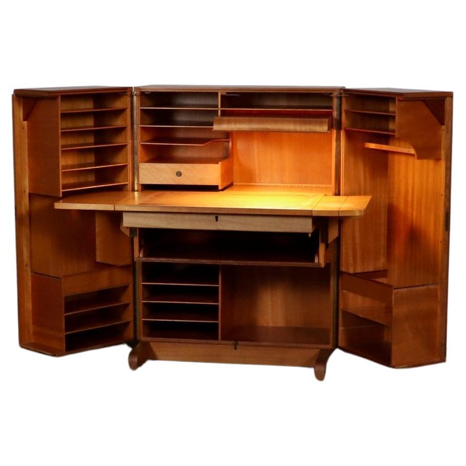 Mummenthaler & Meier Magic Box Writing Desk In Teak, Switzerland 1950 For Sale