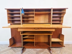 Mummenthaler & Meier Switzerland 1960's Vintage Magic Box Folding Secretary Desk